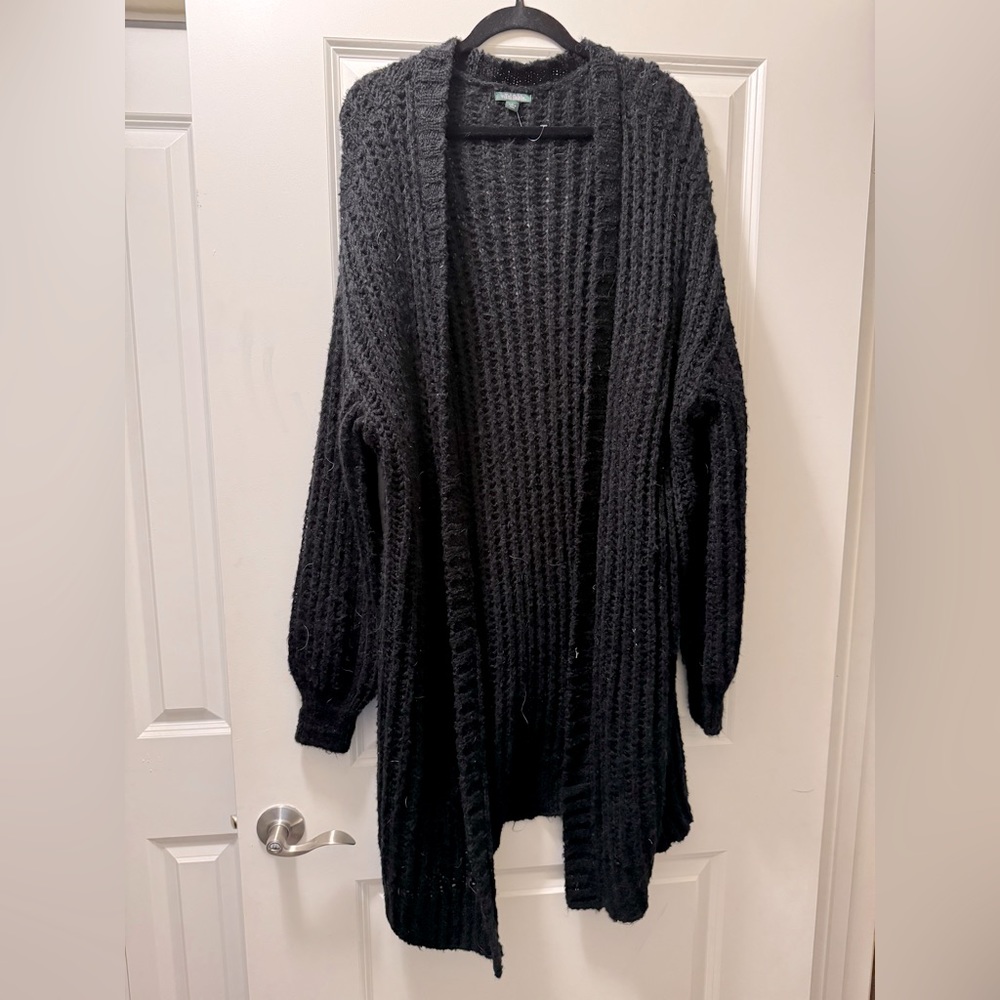 Long Black oversized cardigan